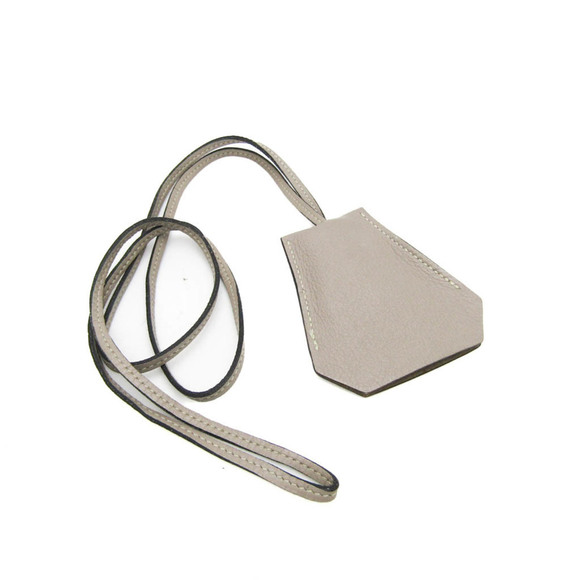 HERMES Gray Leather Necklace - Picture 1 of 13